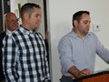 2012-02-28 Ferlita Macaroni Factory Ribbon Cutting 024 - Chris and John Rosende, Jr [Current Factory Owners]